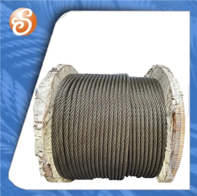 Cable d'acer ungalvanitzat de 20 mm 6x 37+ Fc Calada de fil d'acer