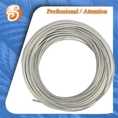 Cable de filferro d'acer galvanitzat a la ferreteria 6x7+FC 200M per bobina